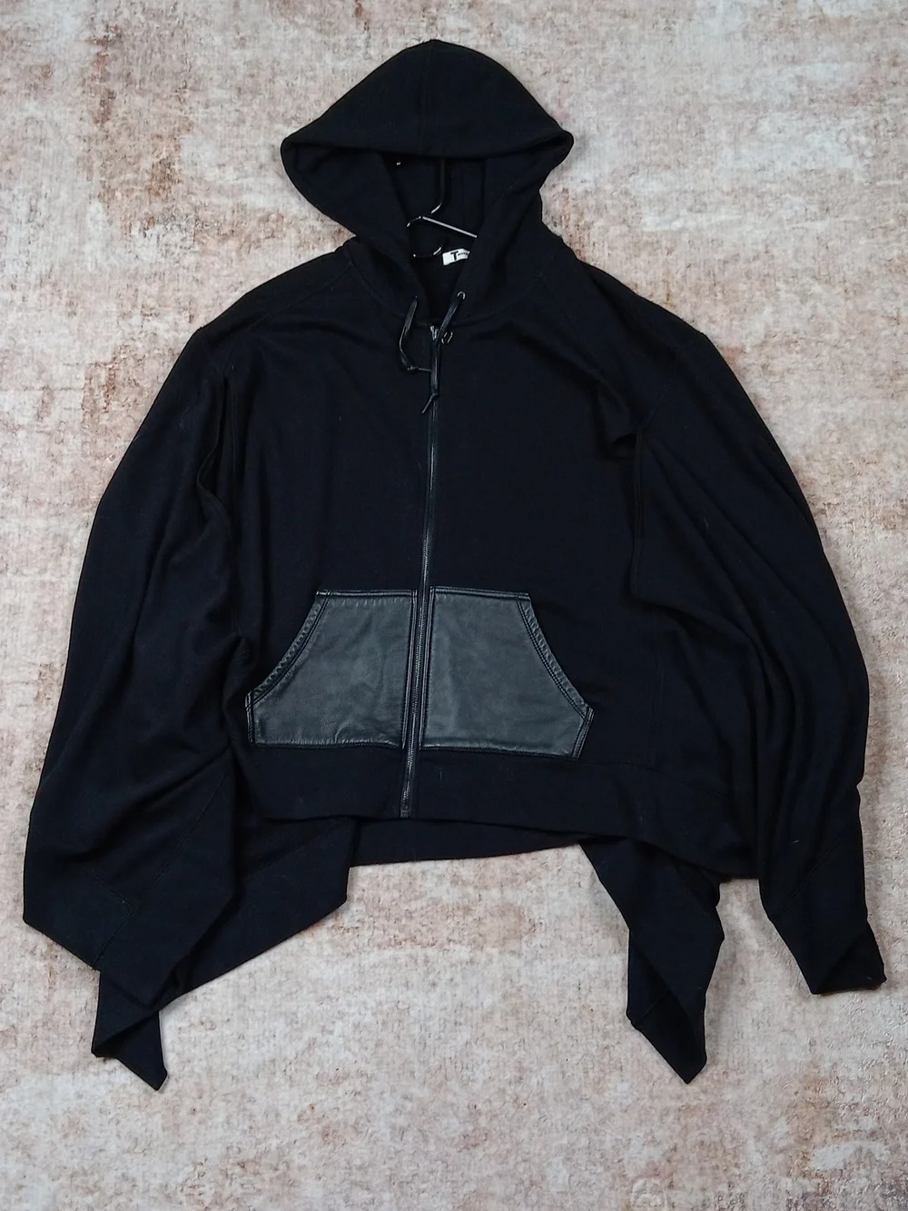 Alexander Wang Black Hoodie Poncho Pullover Cape Womens Size Small - Picture 2 of 12